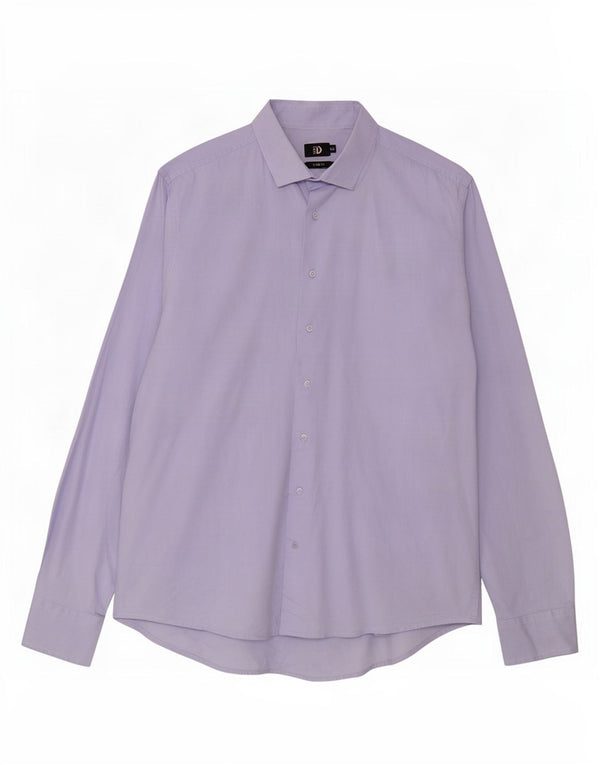 Koszula męska slim fit firmy Dack's 2XL, niebieska, bawełniana