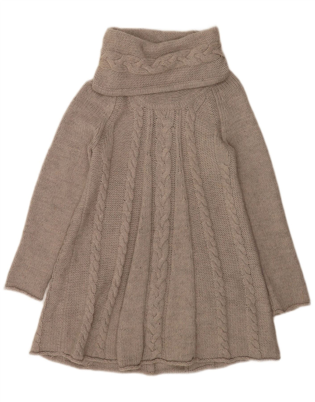 Marks & Spencer Damski sweter z golfem UK 12 Średni szary akryl