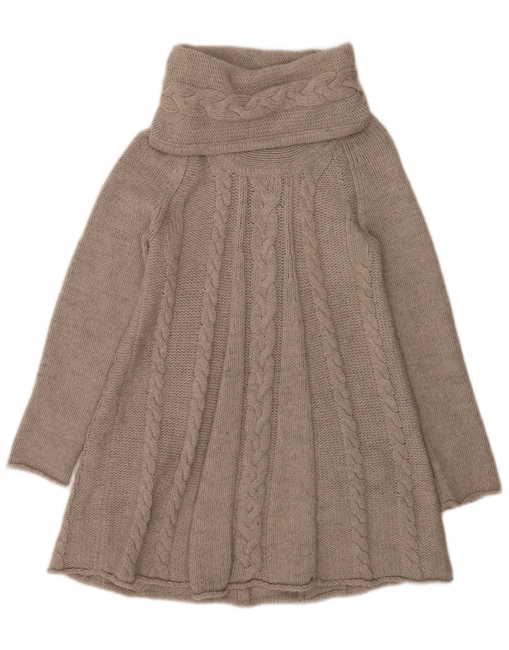 Marks & Spencer Damski sweter z golfem UK 12 Średni szary akryl