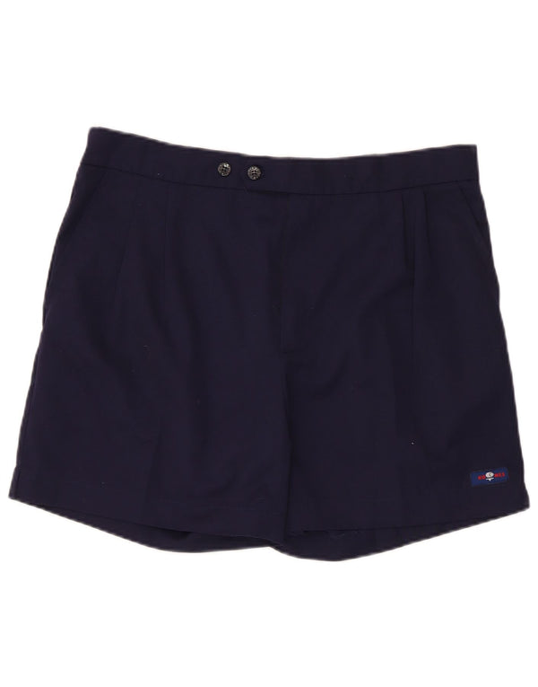 Męskie spodenki chino w stylu vintage, duże W36, granatowe, poliestrowe