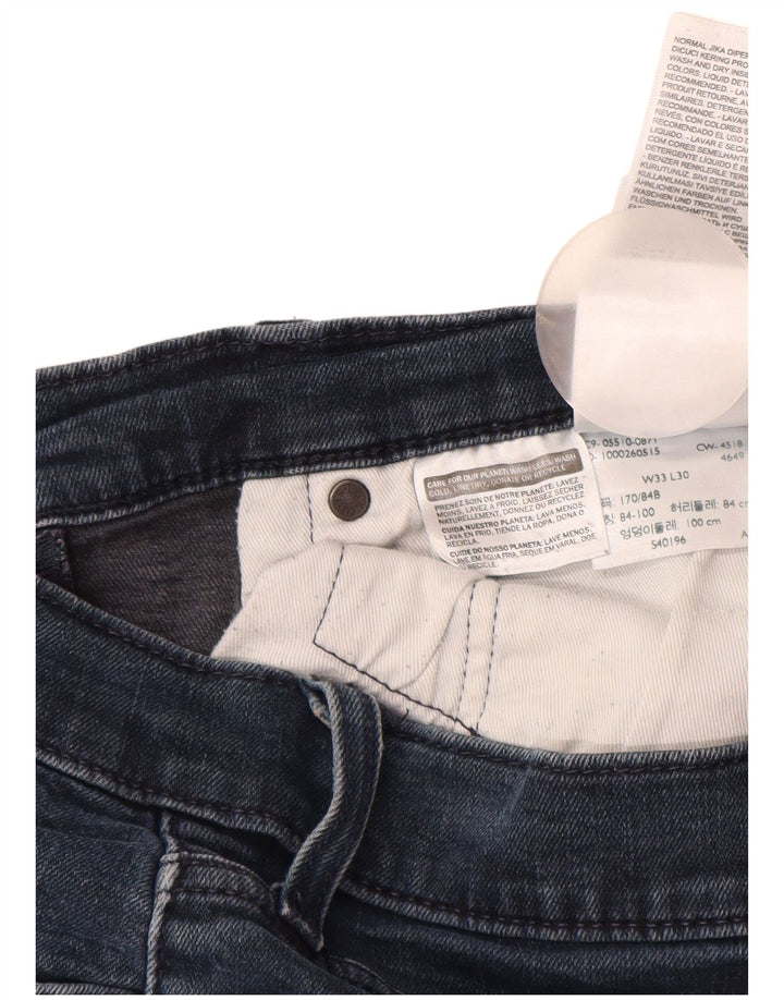 Męskie jeansy slim fit LEVI'S W33 L30 Granatowa bawełna