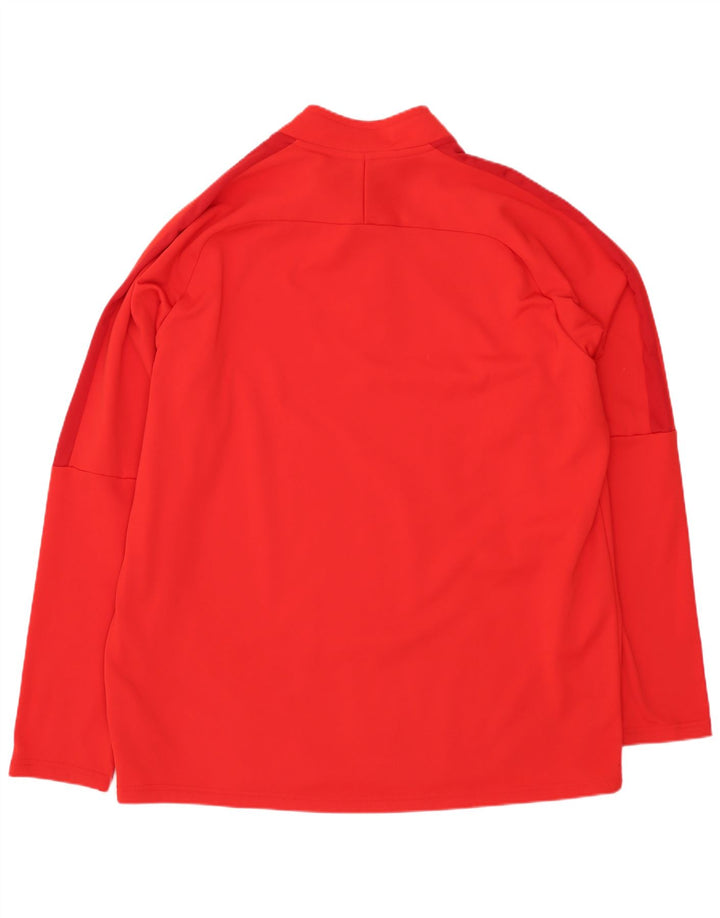 Męski dres Nike Dri Fit z zamkiem błyskawicznym i zamkiem błyskawicznym, XL, czerwony poliester