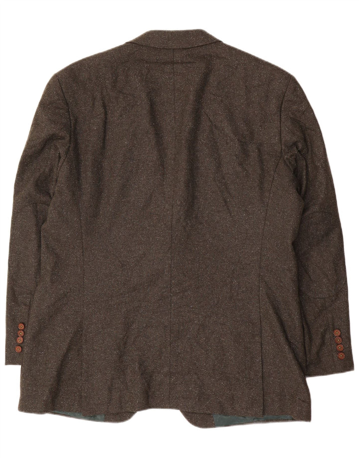 Tommy Hilfiger Męska dopasowana marynarka zapinana na 2 guziki EU 56 3XL Khaki nakrapiana