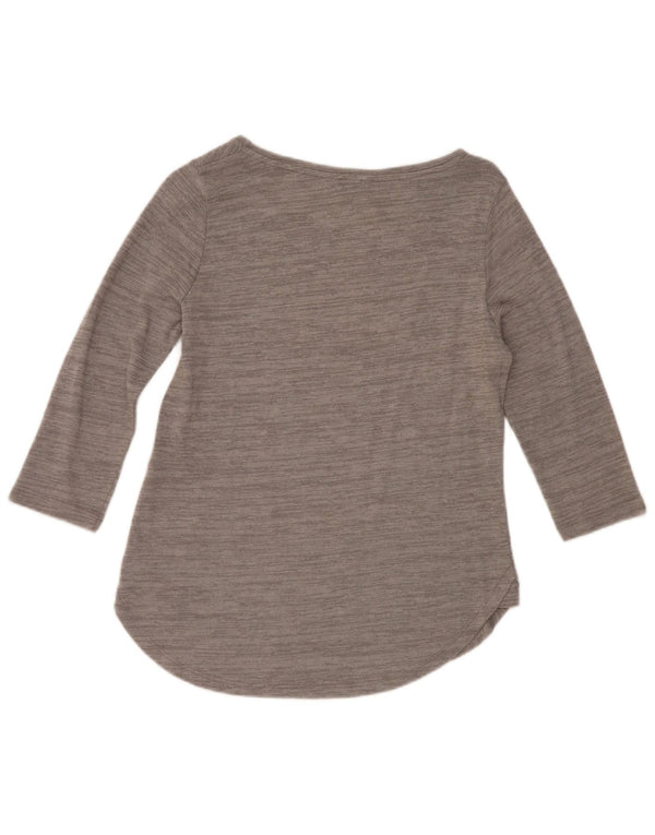 Marks & Spencer Damski top z rękawem 3/4 UK 10 Small, szara, nakrapiana wiskoza