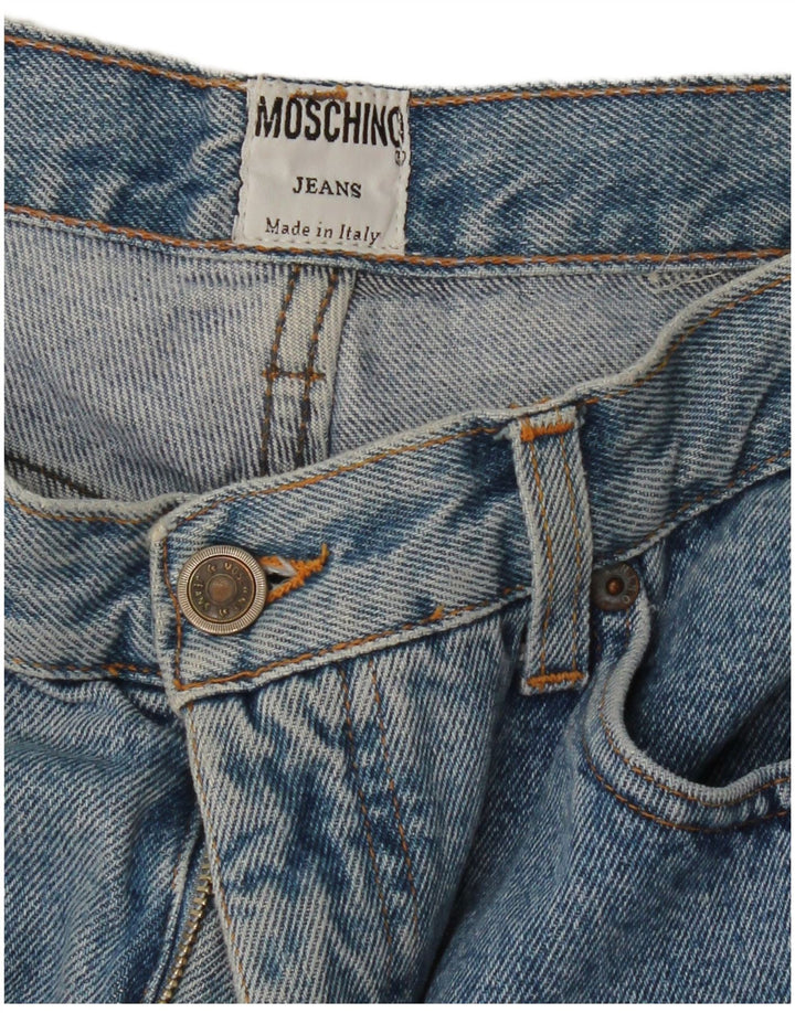 Damskie jeansy Moschino Tapered W28 L30 Niebieskie