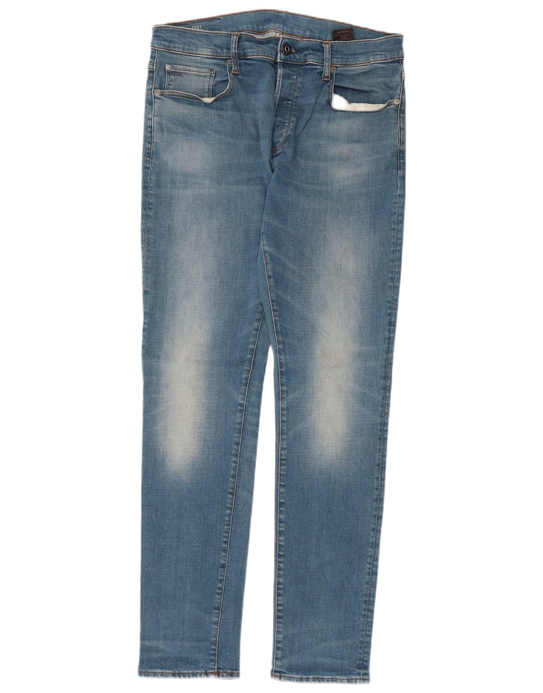 G-STAR Męskie 3301 Slim Jeans W34 L34 Niebieska bawełna