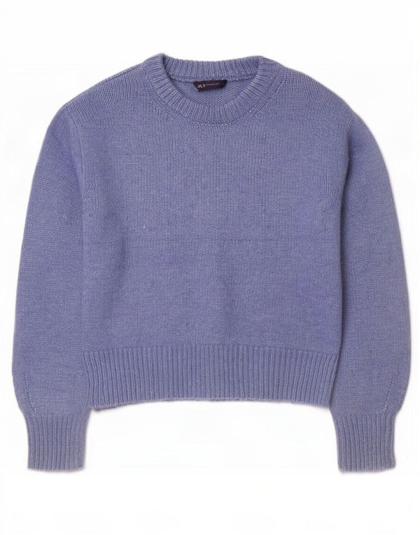 Marks & Spencer Damski sweter oversize z okrągłym dekoltem, UK 14, średni niebieski