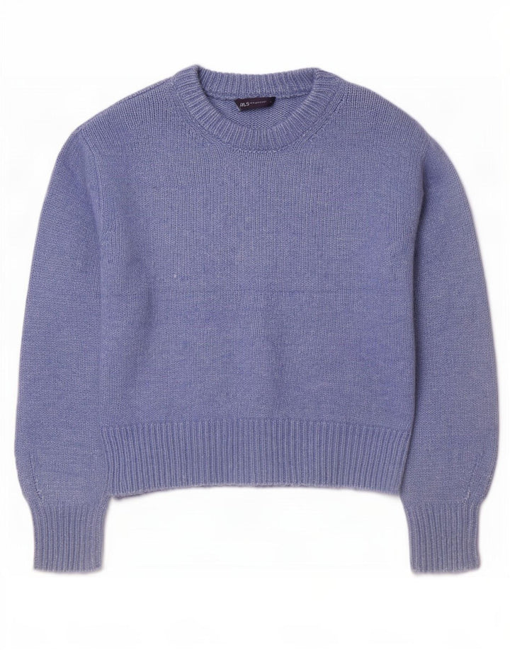 Marks & Spencer Damski sweter oversize z okrągłym dekoltem, UK 14, średni niebieski
