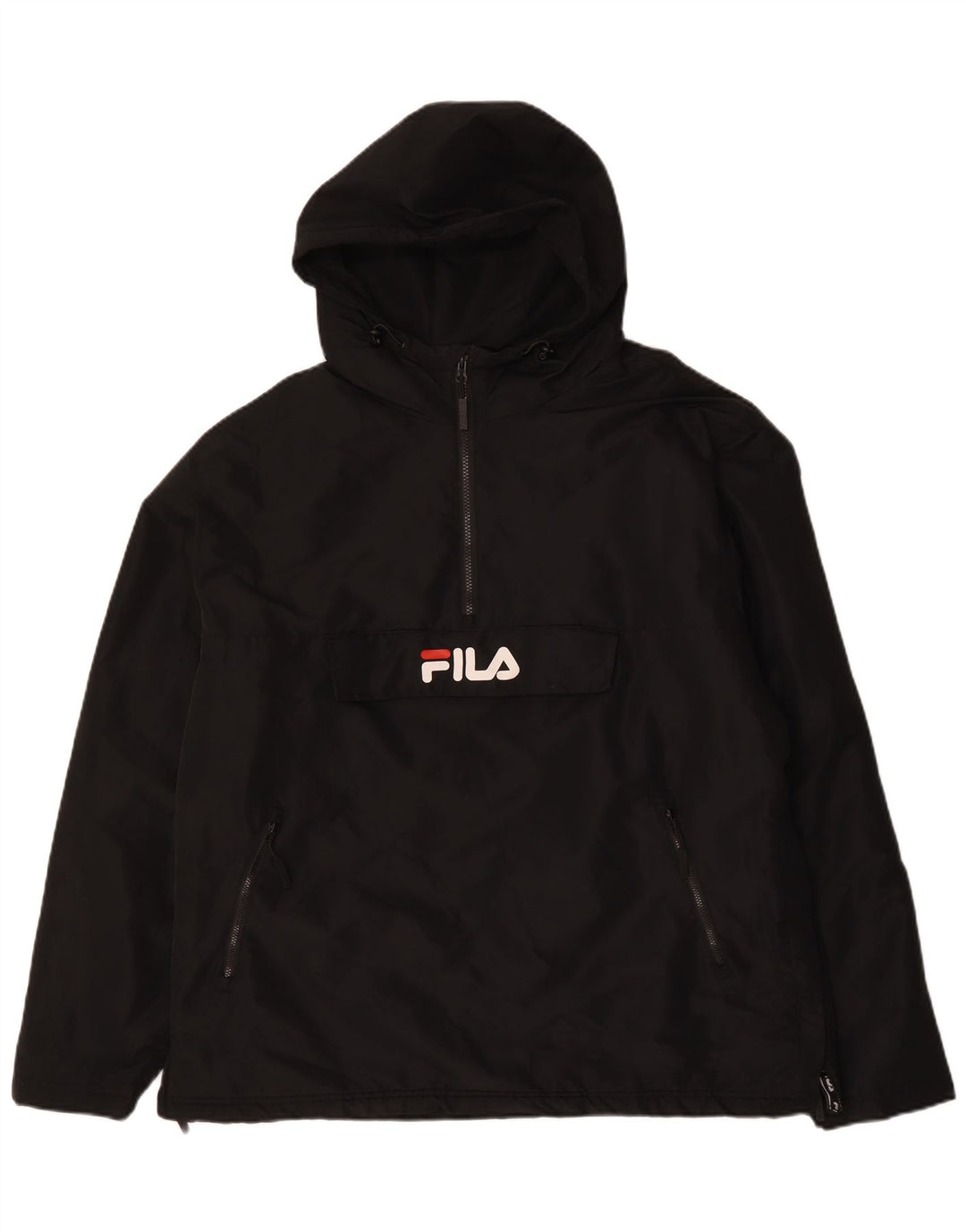 Męska kurtka Anorak z kapturem FILA UK 42 XL, czarny poliester