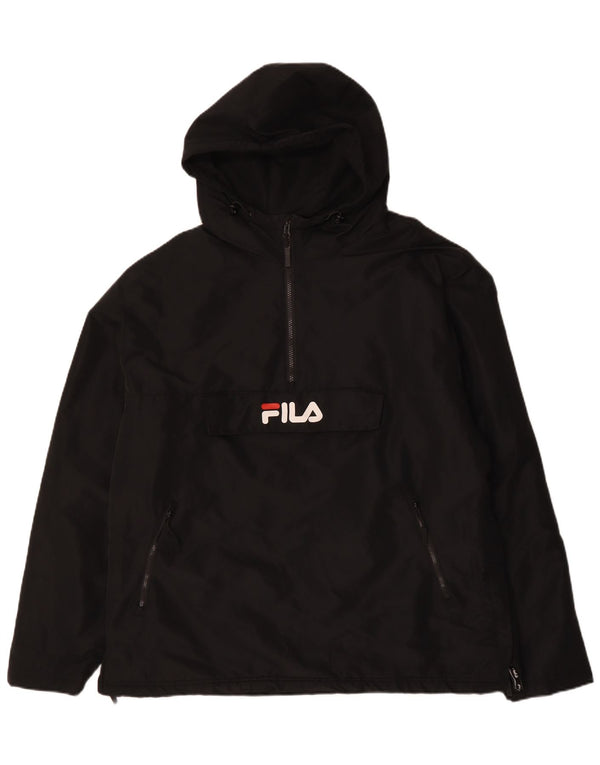 Męska kurtka Anorak z kapturem FILA UK 42 XL, czarny poliester