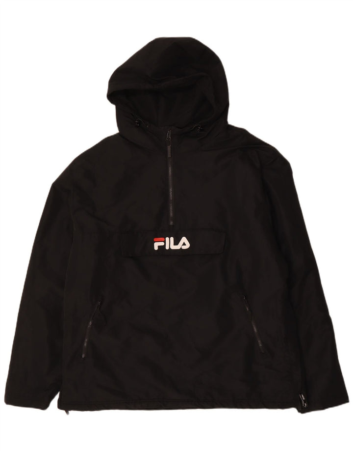 Męska kurtka Anorak z kapturem FILA UK 42 XL, czarny poliester