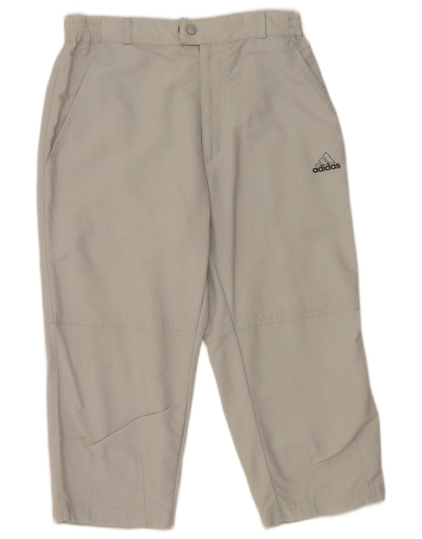 Damskie spodnie Capri Adidas W28 L20 Szary poliamid