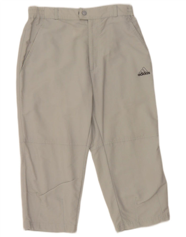 Damskie spodnie Capri Adidas W28 L20 Szary poliamid
