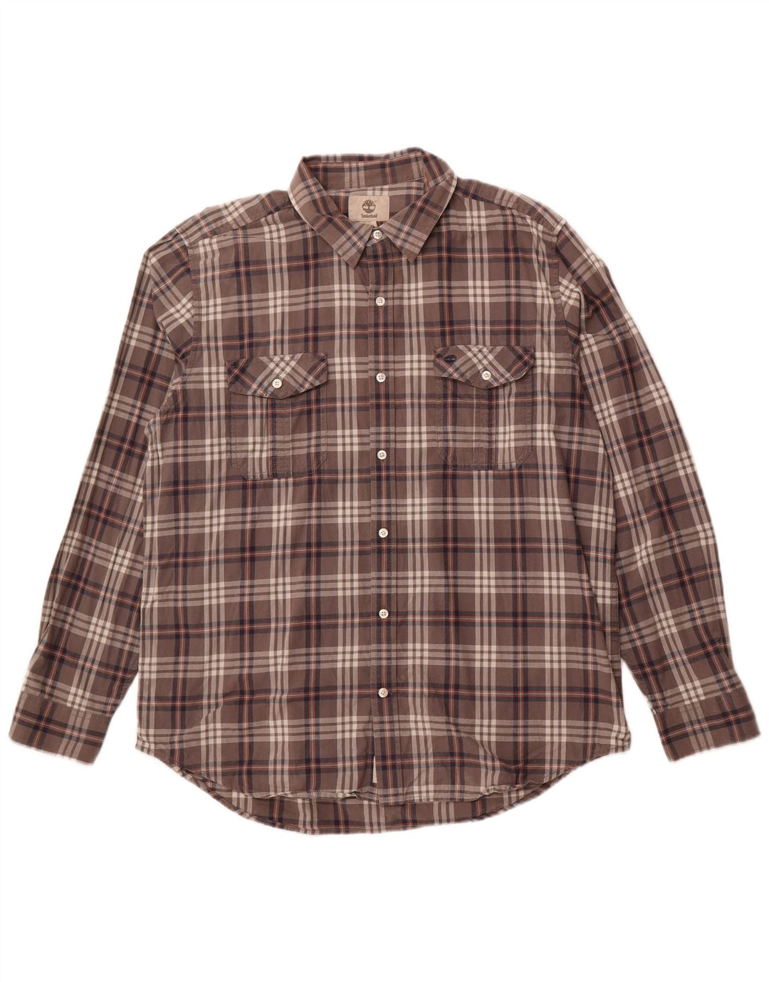 Koszula męska TIMBERLAND o regularnym kroju XL, szara, bawełniana w kratę