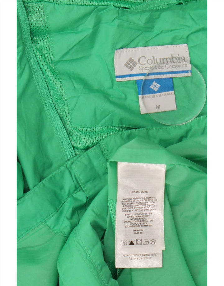 Damska kurtka przeciwdeszczowa z kapturem Columbia UK 14, średni zielony poliester