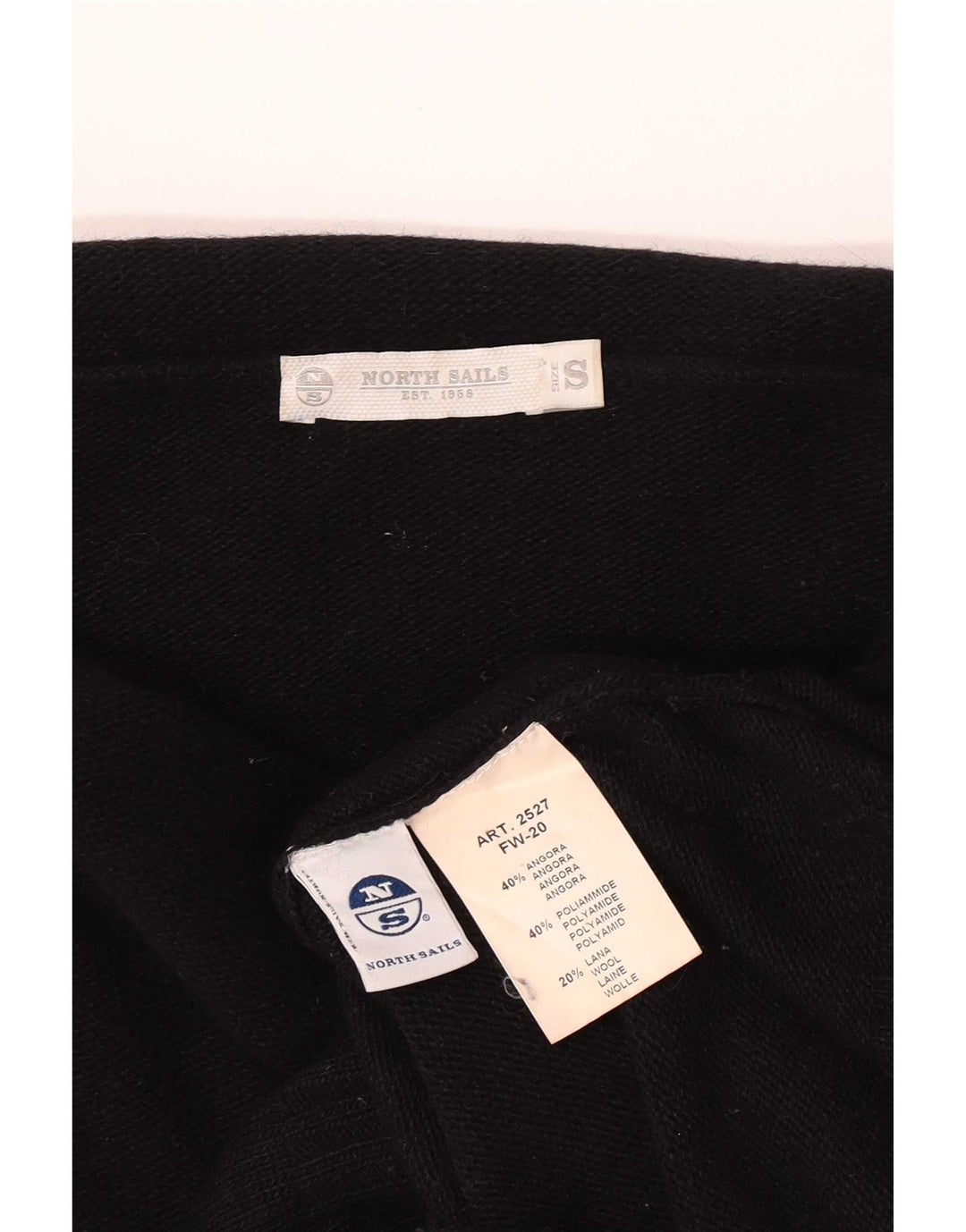 Damski sweter z golfem North Sails UK 8 Small Black Angora