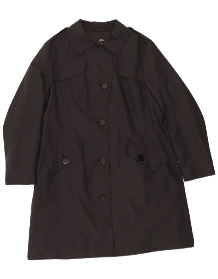 Marks & Spencer Damski trencz UK 20 2XL Czarny poliester