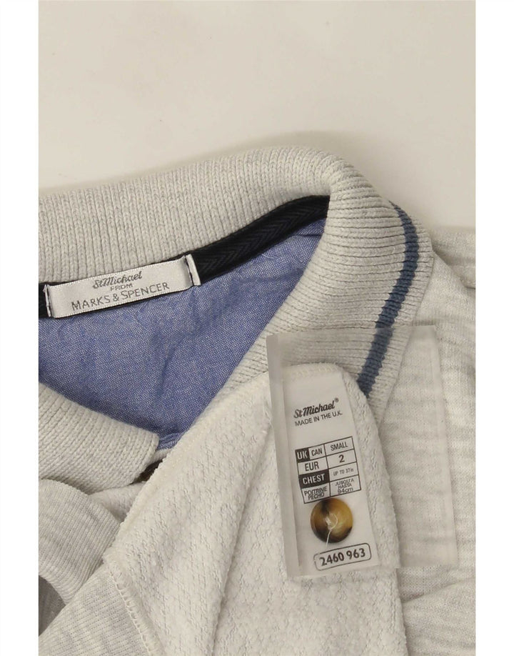 Marks & Spencer Męski sweter St. Michael, mały, szary, nakrapiany