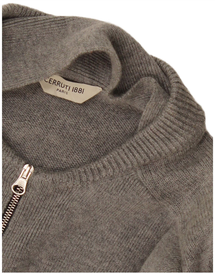CERRUTI 1881 Mens Cardigan Sweater Medium Grey