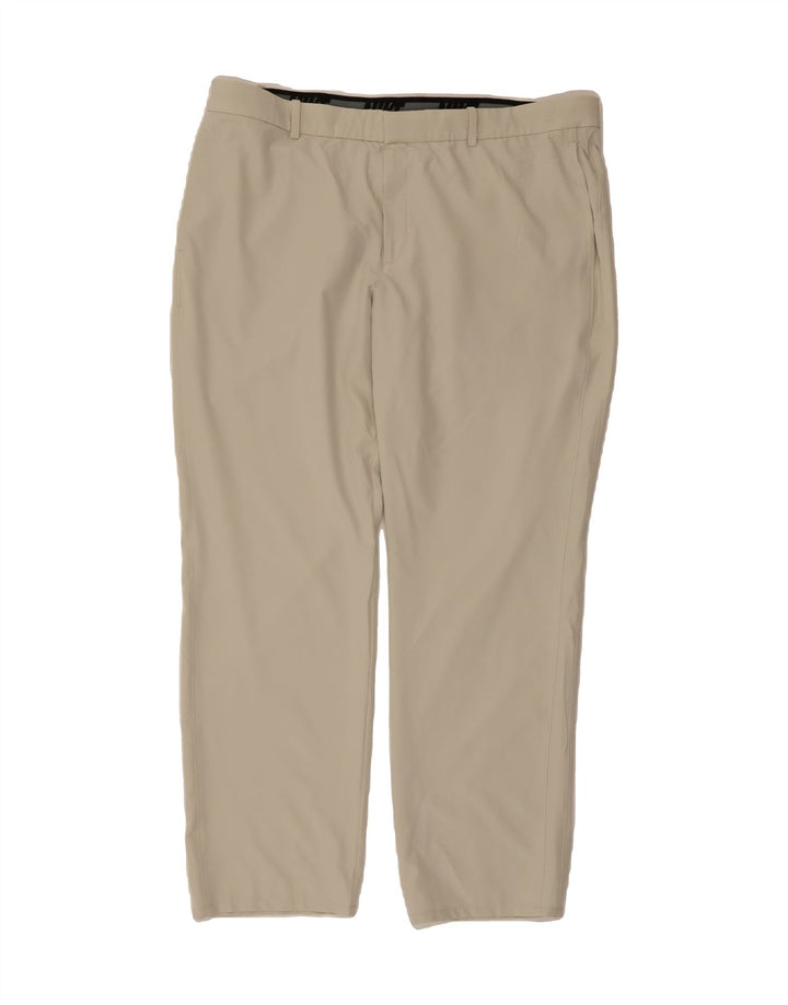 NIKE Mens Straight Chino Trousers W40 L30 Beige Polyester Vintage Nike and Second-Hand Nike from Messina Hembry 