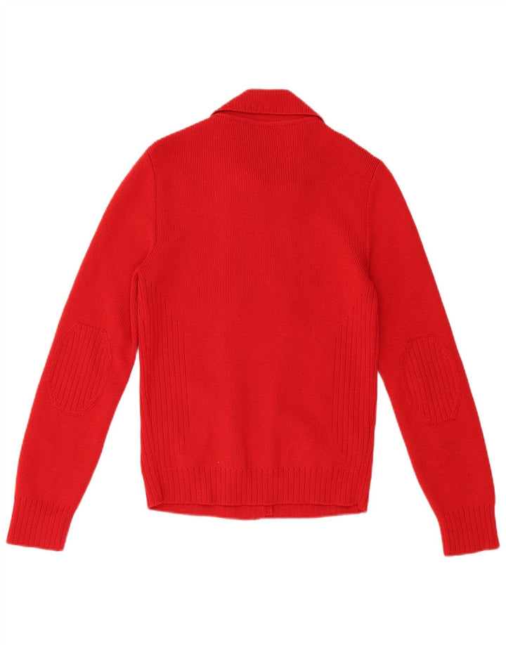 LUISA SPAGNOLI Damski sweter kardigan UK 10 Small Red Wełna