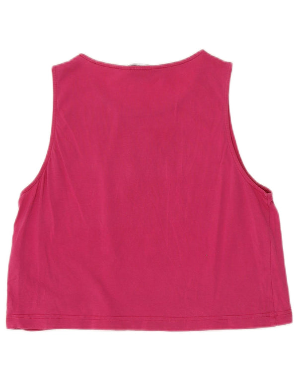 Damska kamizelka Calvin Klein Jeans Crop Graphic UK 12 Średnioróżowa bawełna