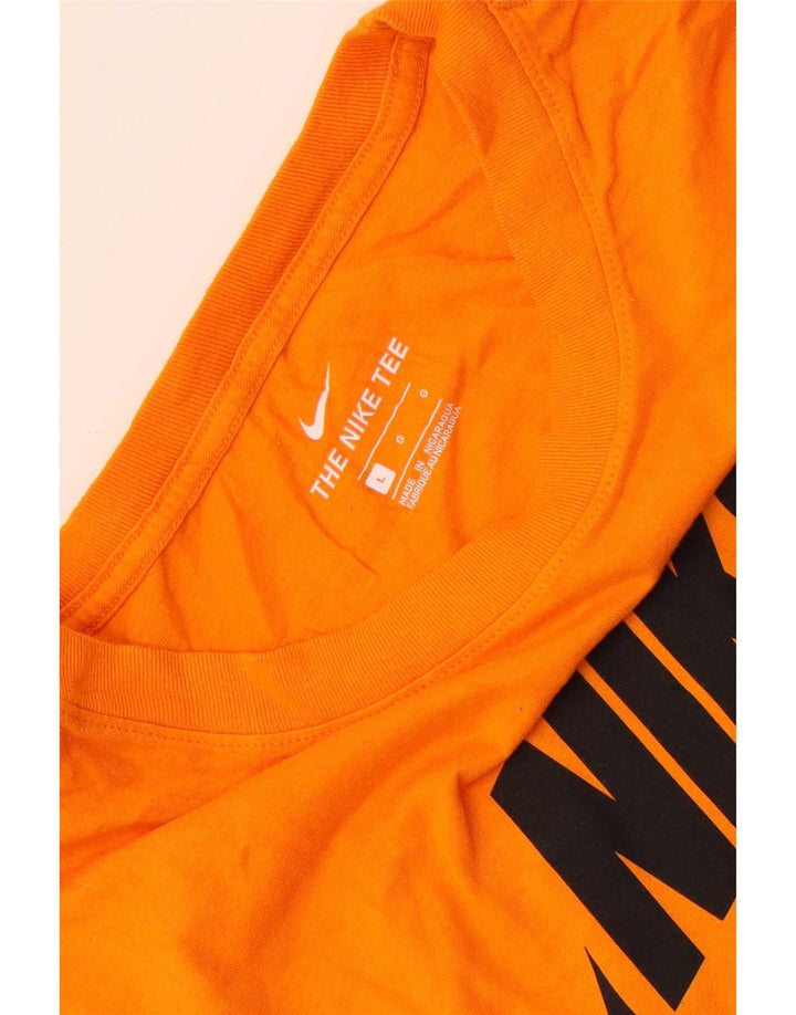 Męski T-shirt Nike z grafiką, duży, pomarańczowy