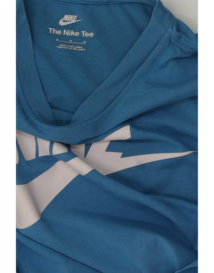 Męski T-shirt z grafiką Nike, średni niebieski