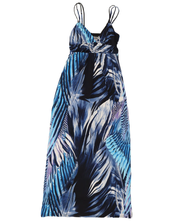 Lipsy Womens Sleeveless Maxi Dress UK 10 Small Blue Floral