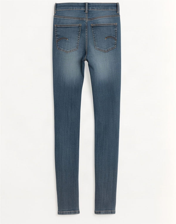 Zara Womens High Waist Super Skinny Jeans EU 34 2XS W24 L27 Blue