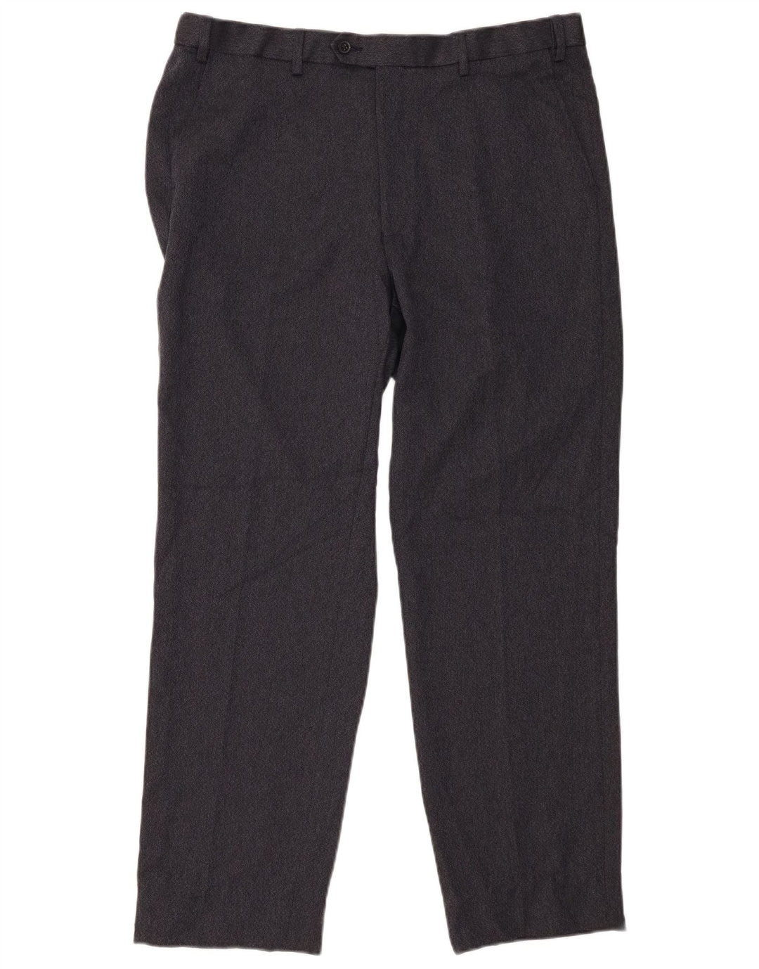 MARKS & SPENCER Mens Regular Fit Suit Trousers W38 L33 Navy Blue Polyester