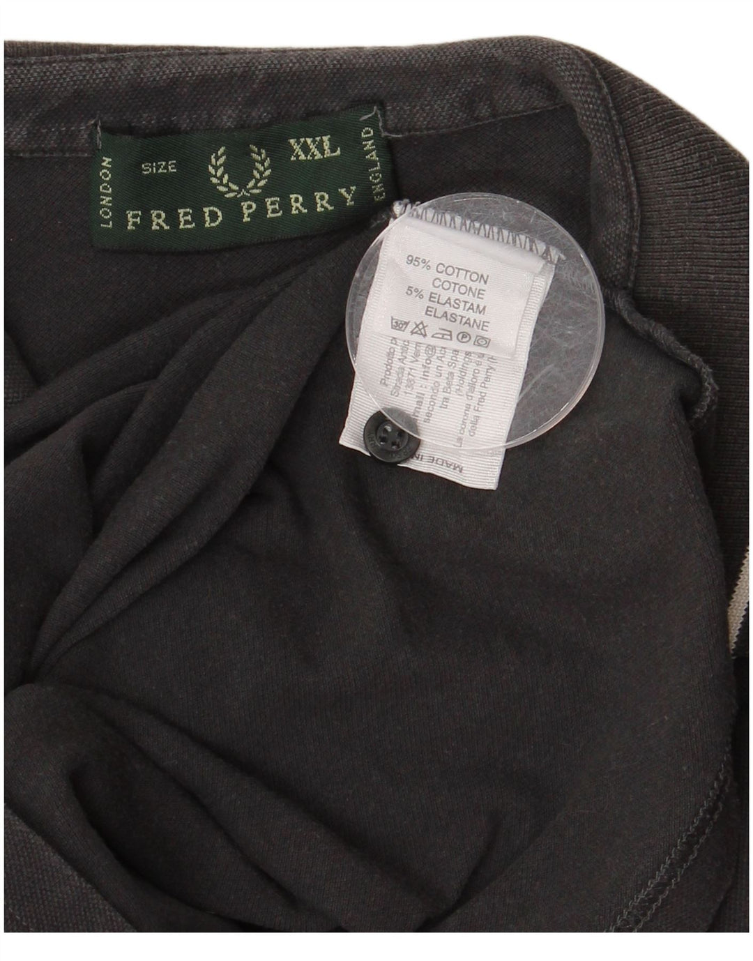 Męska koszulka polo FRED PERRY 2XL, szara, bawełniana