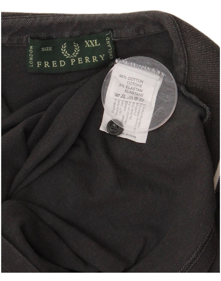 Męska koszulka polo FRED PERRY 2XL, szara, bawełniana