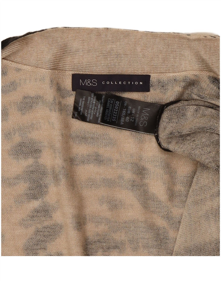 MARKS & SPENCER Damski sweter o przedłużonym fasonie, UK 12, średni beż