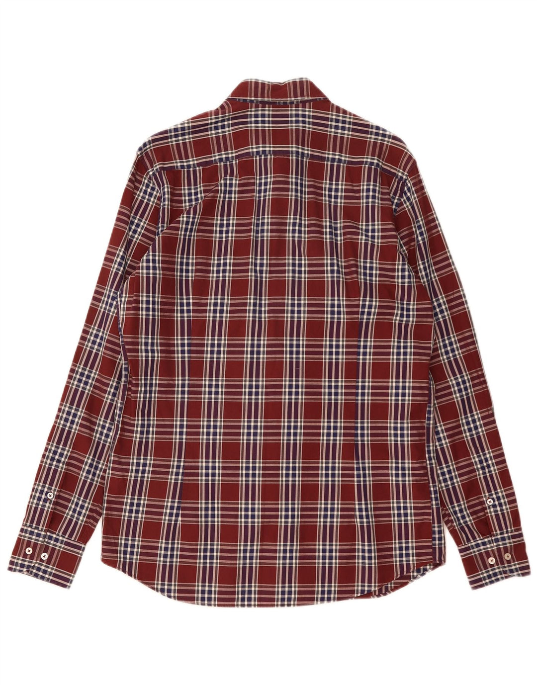 Koszula męska Massimo Dutti, bawełniana w średnią bordową kratkę