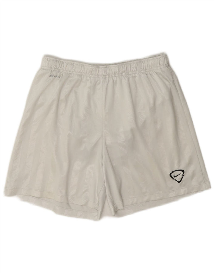 Męskie spodenki sportowe Nike Dri Fit Regular, poliester w średnie białe paski