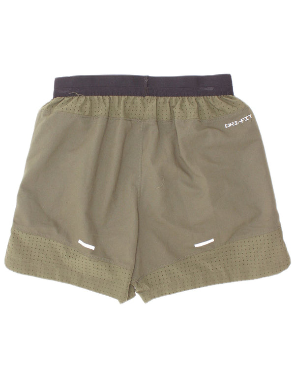 Chłopięce spodenki sportowe Nike Dri Fit 8-9 lat, małe, khaki, poliester z blokami kolorów