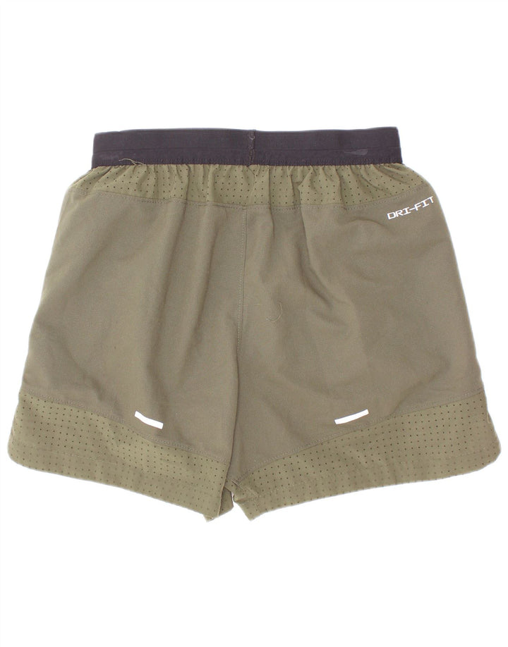 Chłopięce spodenki sportowe Nike Dri Fit 8-9 lat, małe, khaki, poliester z blokami kolorów