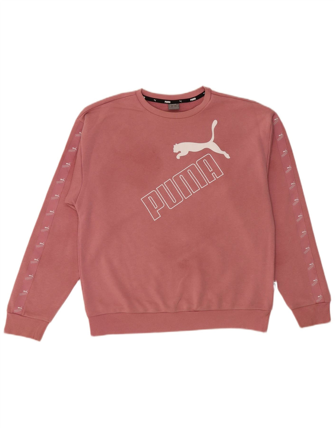 Damski sweter z grafiką PUMA UK 14, średni różowy, bawełniany