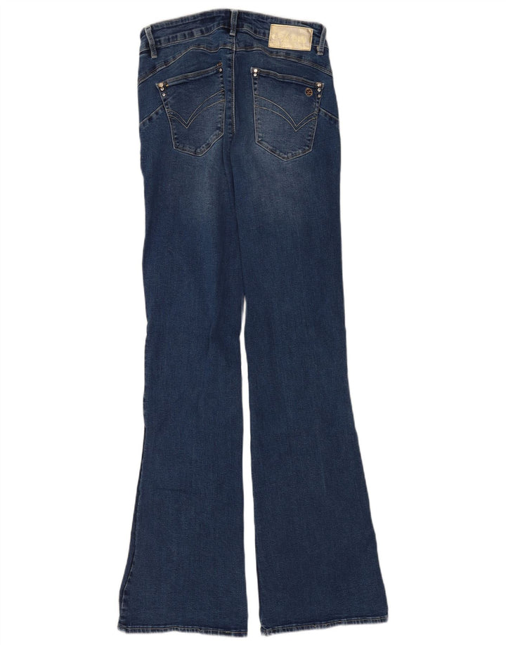 Sandro Ferrone Damskie jeansy rozkloszowane IT 44 Medium W26 L32 Niebieska bawełna