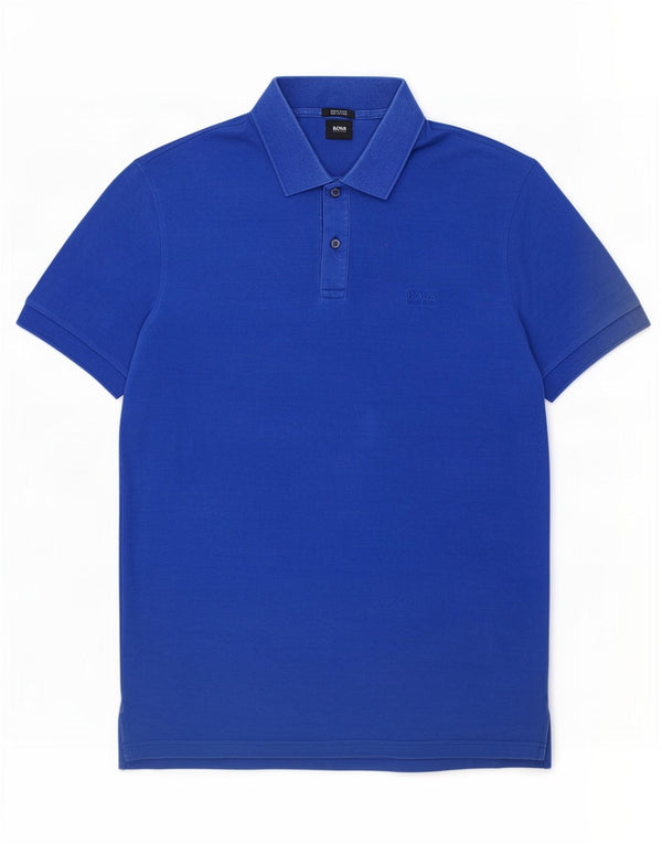 Męska koszulka polo Hugo Boss o regularnym kroju, 2XL, niebieska bawełna
