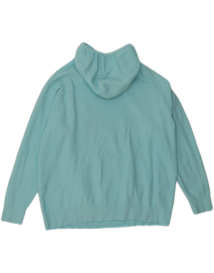 MARKS & SPENCER Damski sweter oversize UK 14 Średni turkus