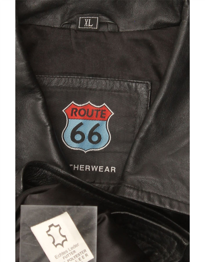 Męska kurtka skórzana Route 66 UK 42 XL, czarna skóra