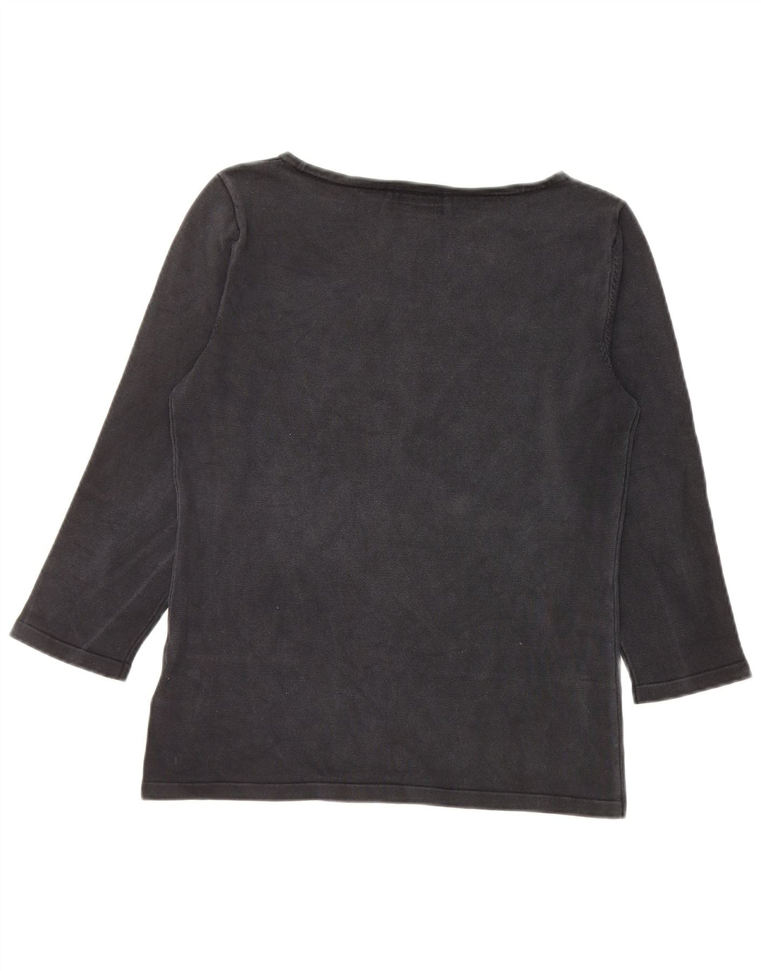 RALPH LAUREN Damska bluzka z rękawem 3/4 Top UK 10 Small Black Silk