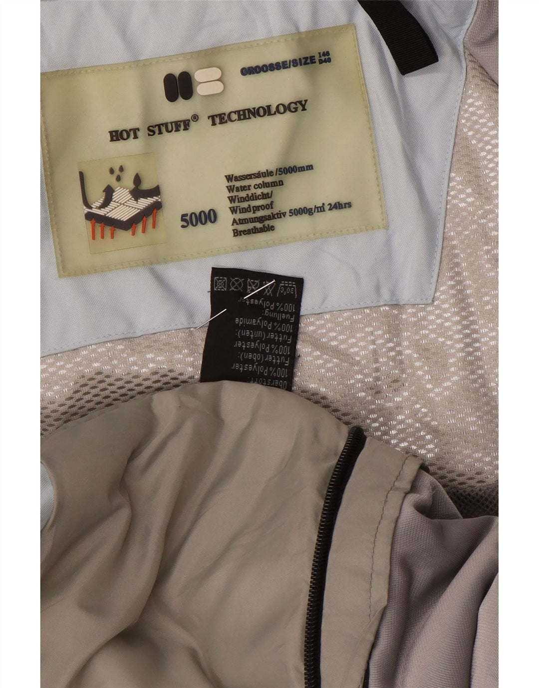 Damska kurtka narciarska Hot Stuff IT 46, duży niebieski poliester w blokach kolorów