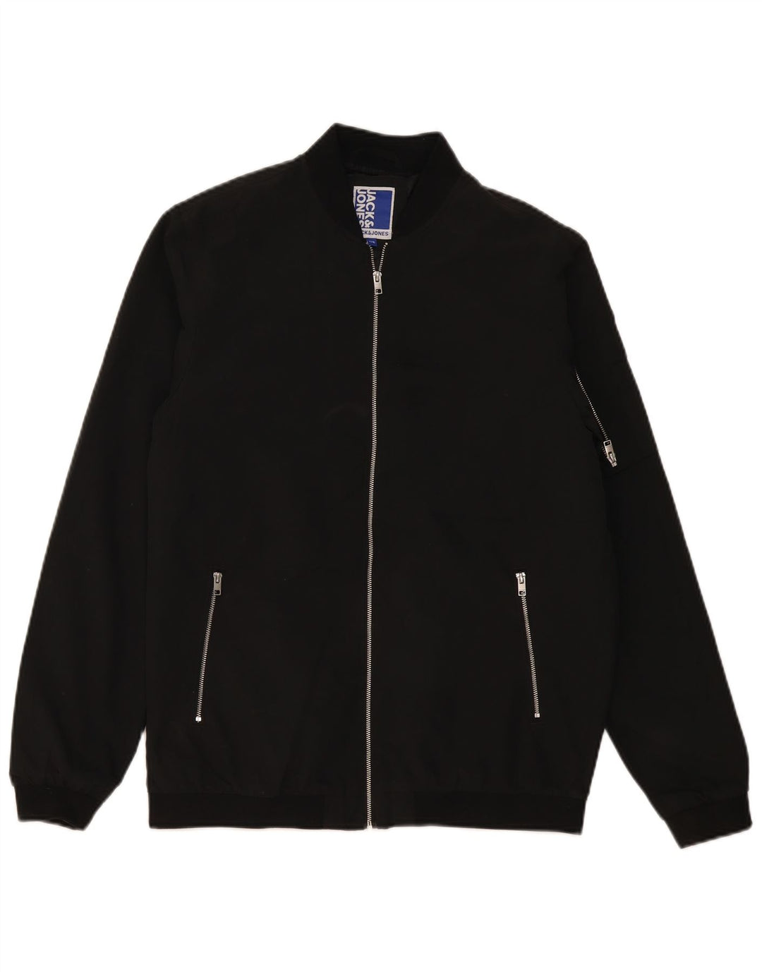 Kurtka bomberka chłopięca Jack & Jones 15-16 lat, czarna, poliester