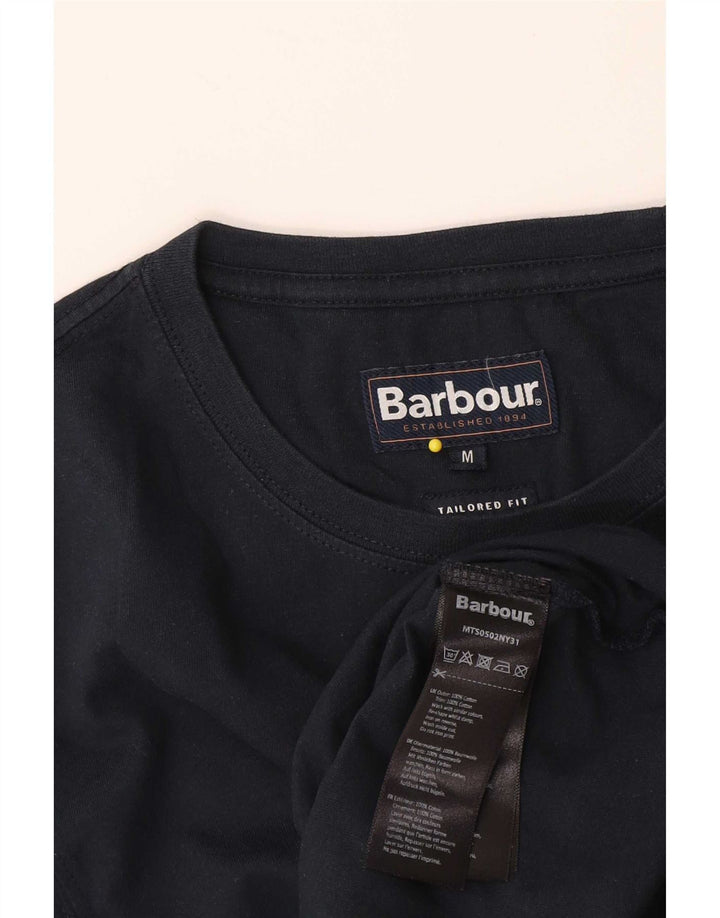 Męski T-shirt z grafiką Barbour o dopasowanym kroju, średni, granatowy, bawełniany
