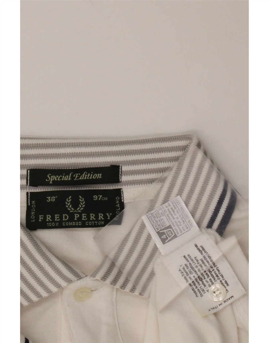 Męska koszulka polo FRED PERRY w specjalnej edycji, mała, biała, bawełniana