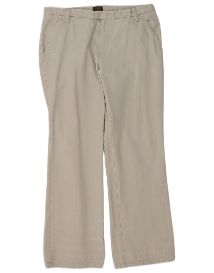 Męskie spodnie Chino Bootcut Calvin Klein W34 L32 Beżowe