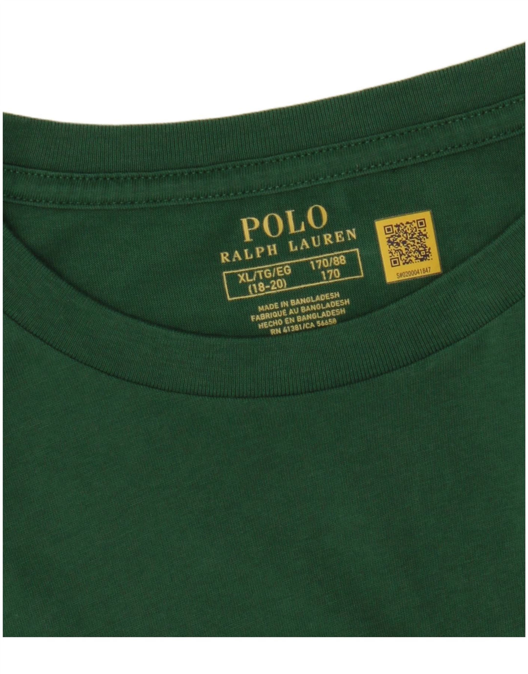 Koszulka POLO RALPH LAUREN chłopięca z długim rękawem, 15-16 lat, XL, zielona